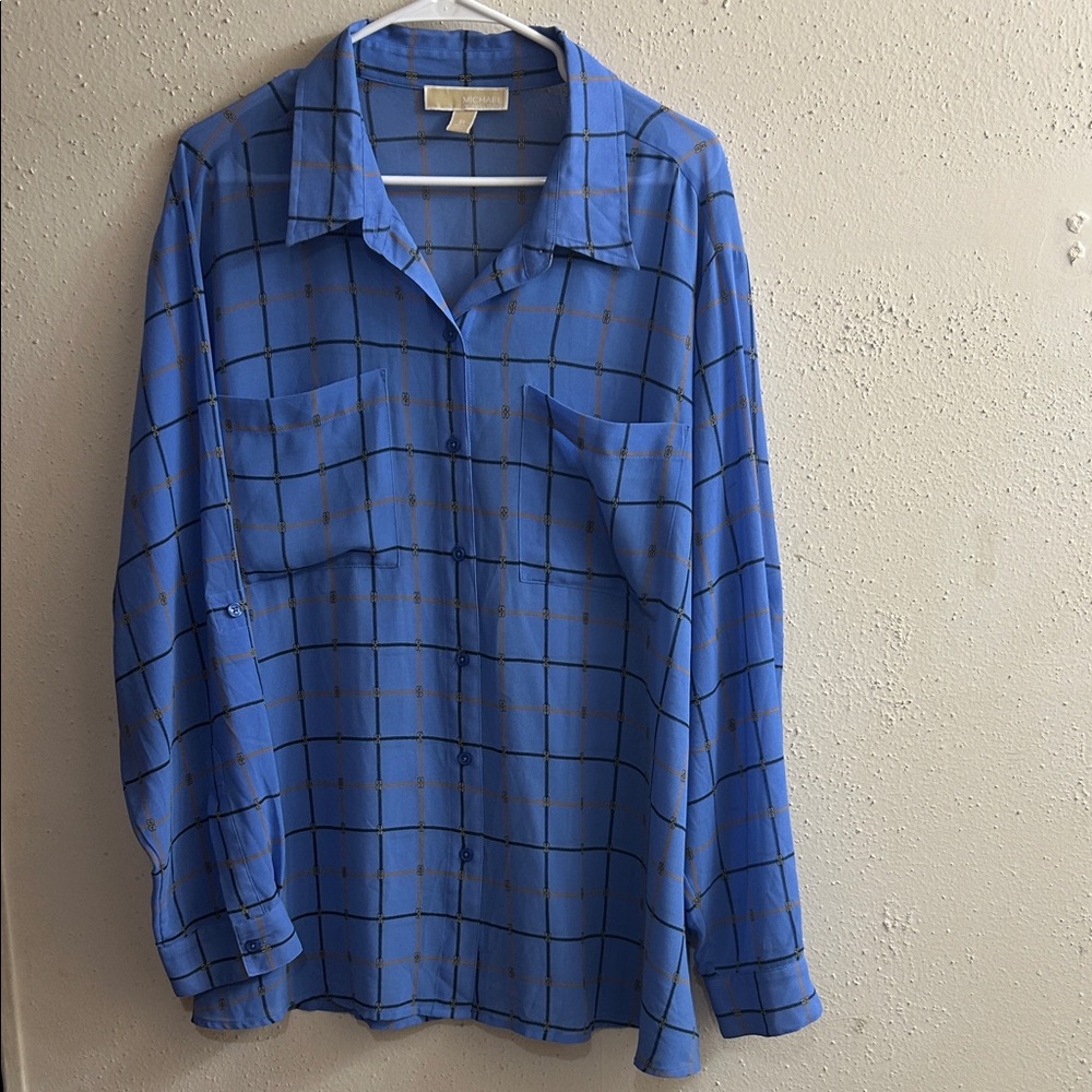 Michael Kors 3X button up blouse